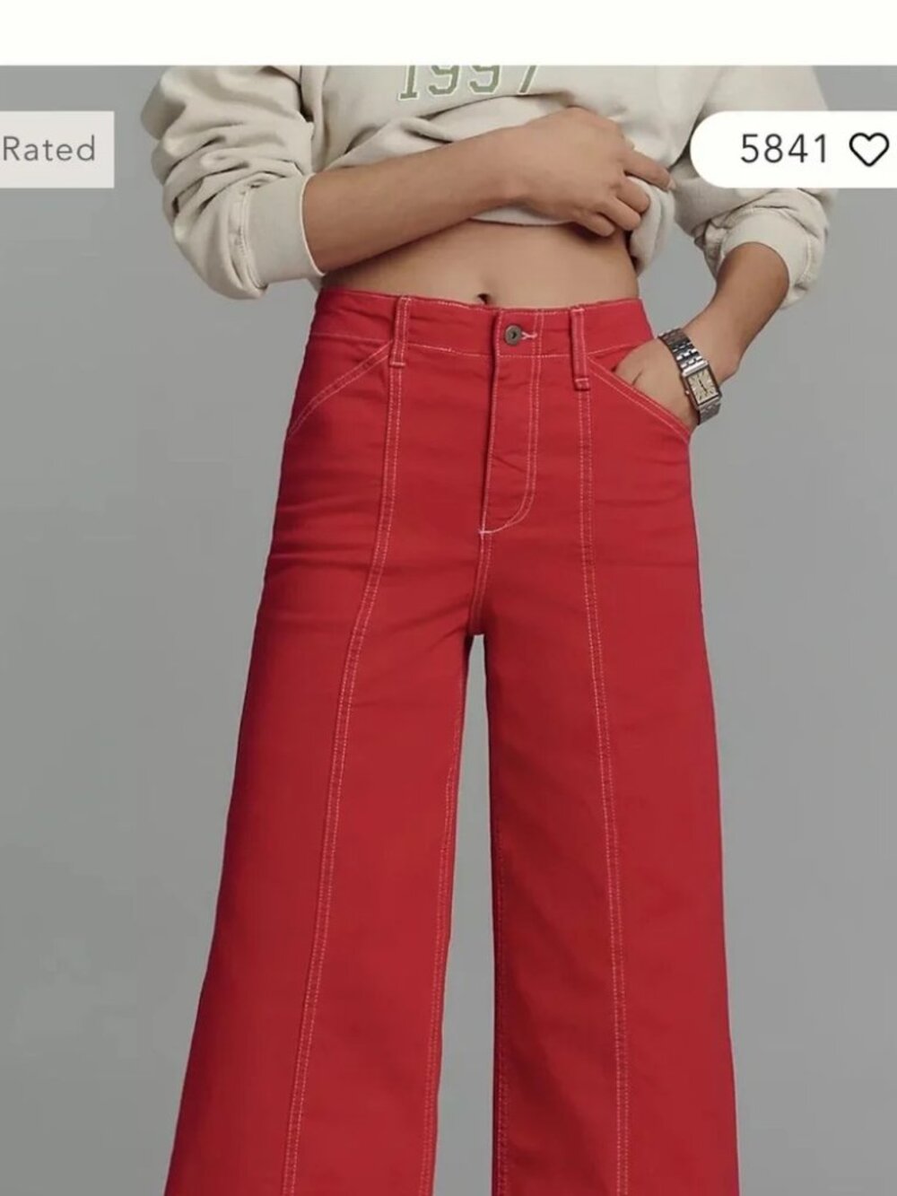 Petite Delaney Clean-Seamed High-Rise Wide-Leg Jeans by Maeve at Anthropologie